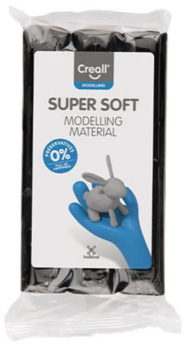 Creall Supersoft Boetseerklei Zwart 500g