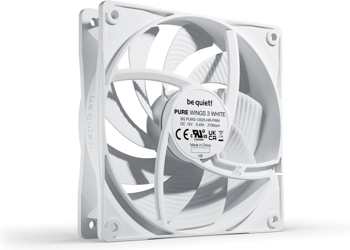 be quiet! Pure Wings 3 BL111 Ventilator 120mm - Wit