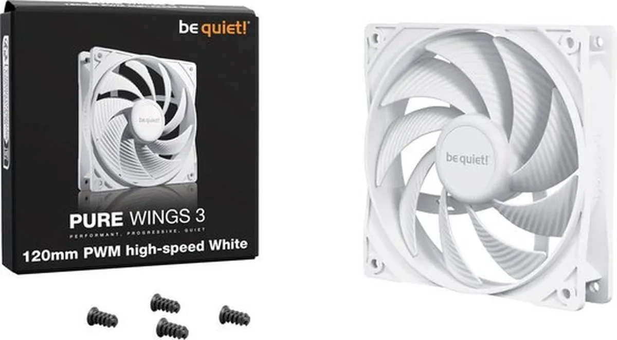 be quiet! Pure Wings 3 BL111 Ventilator 120mm - Wit