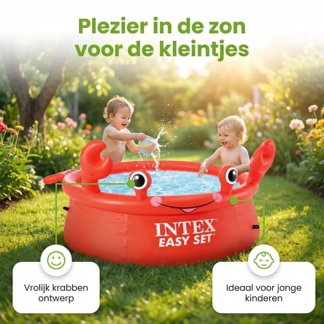 Intex Easy Set Zwembad 183x51cm - Rood - 880L - 7-delig