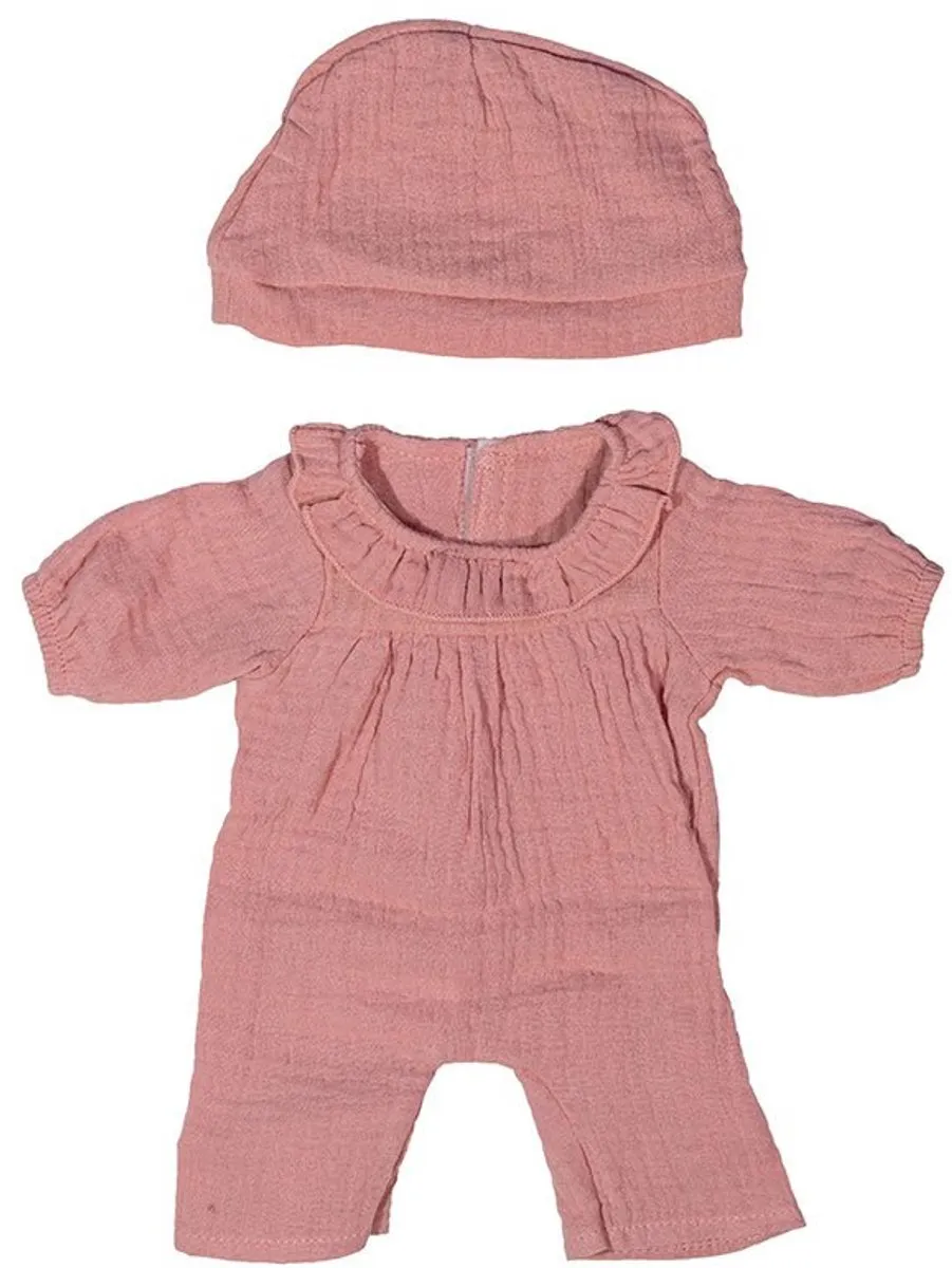 Miniland Poppen Pyjama met Muts 38cm