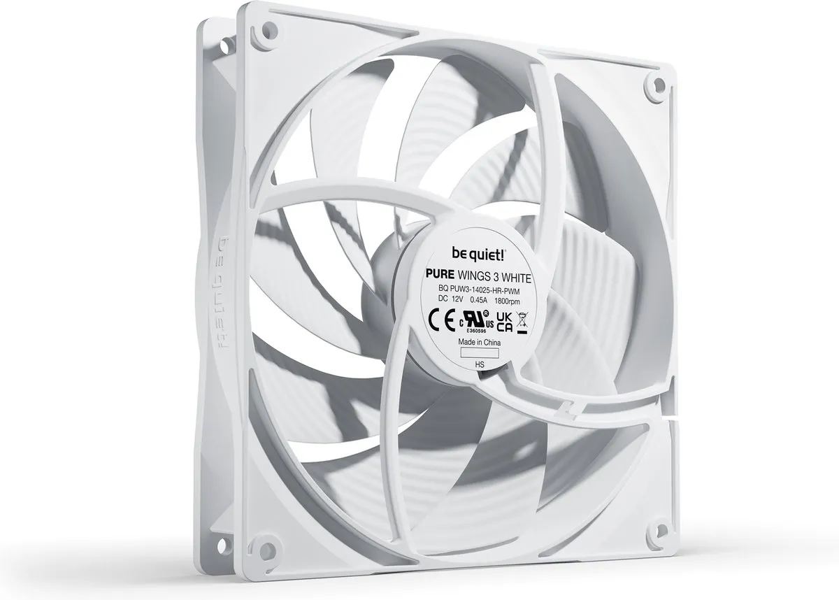 be quiet! Pure Wings 3 BL113 Ventilator 140mm - Wit