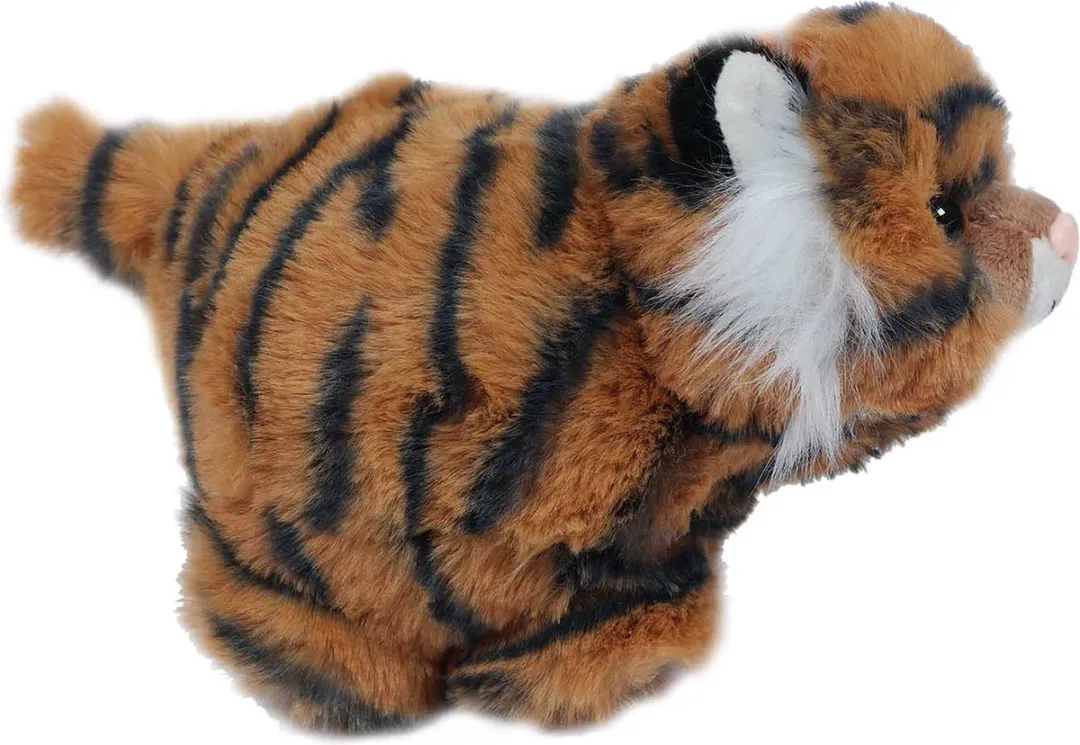 PIA Soft Toys Pluche Knuffeldier Tijger Bal 15cm - Oranjebruin/Wit/Zwart