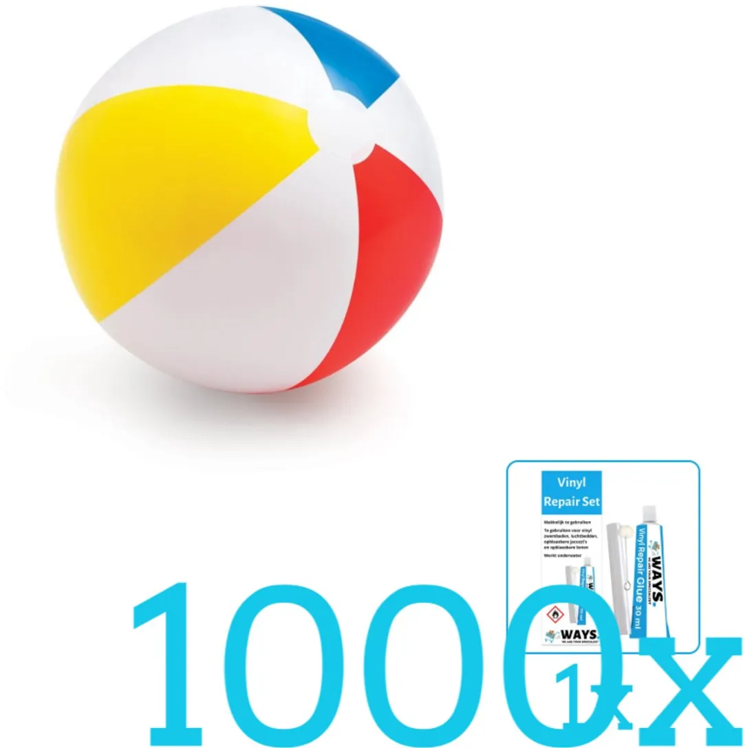 Intex Opblaasbare Strandbal Glossy 51cm - 1000-delig