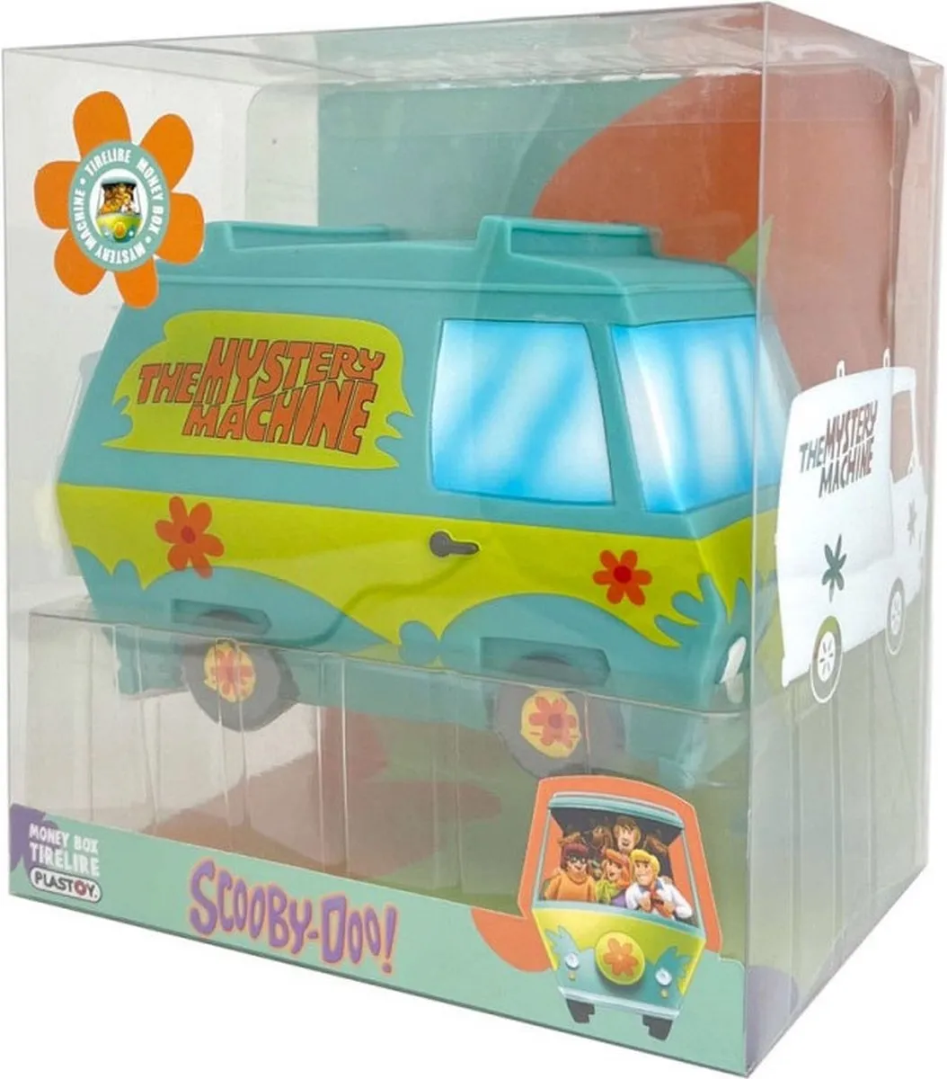 Plastoy Scooby-Doo Chibi Mystery Machine Spaarpot - Blauw/ Groen