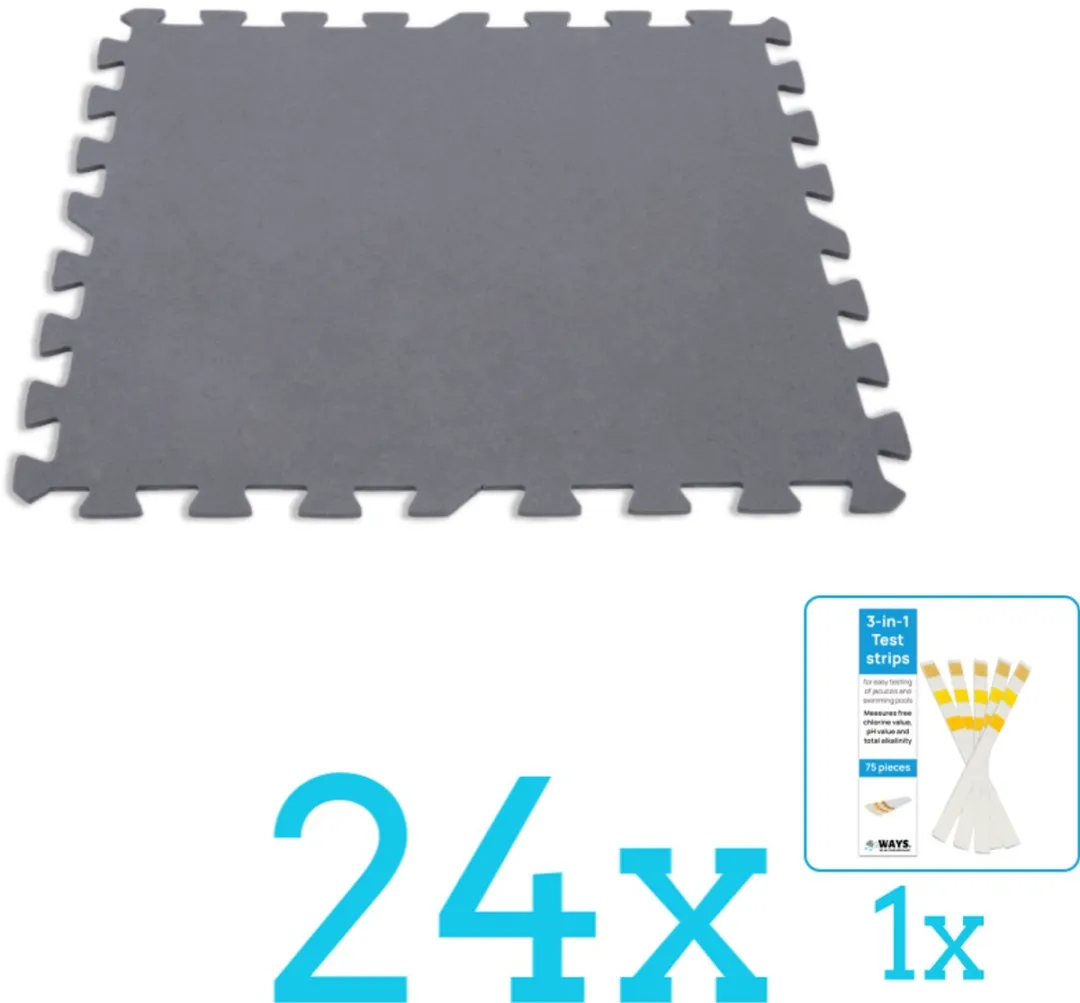 Intex Zwembadtegels 50x50cm 24-delig - Blauw