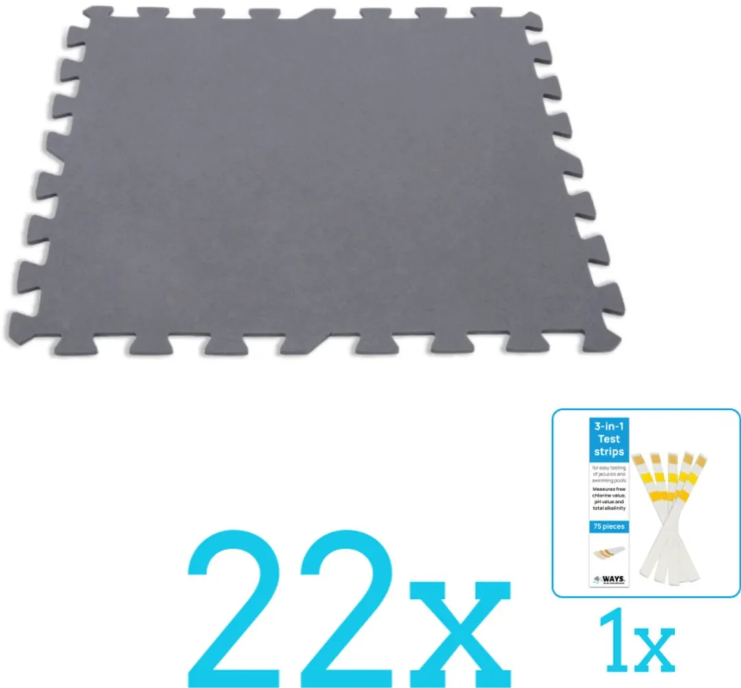 Intex Zwembadtegels 50x50cm 22-delig - Blauw