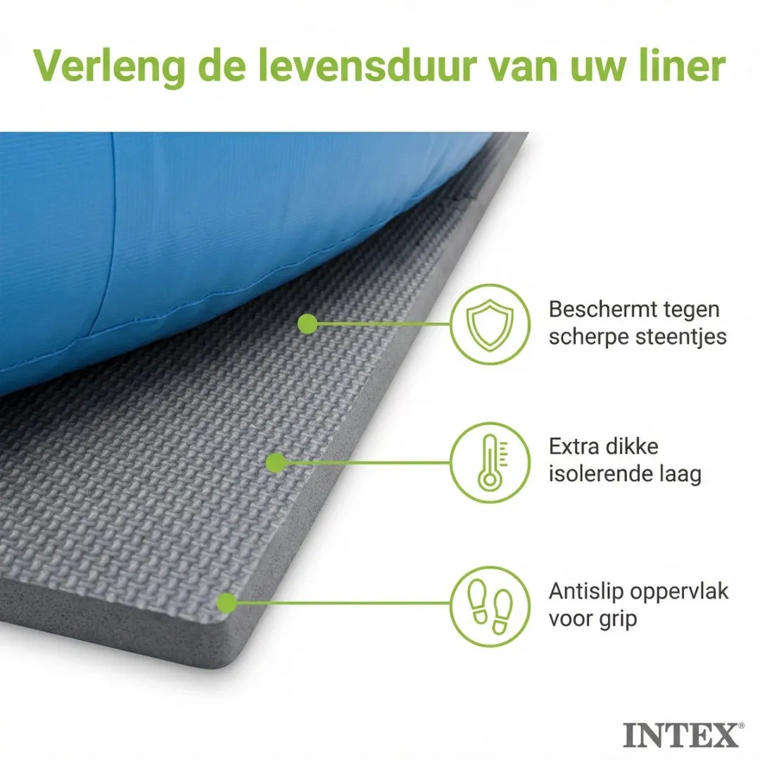 Intex Zwembadtegels 50x50cm 22-delig - Blauw
