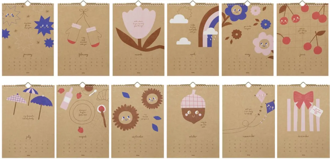 Folia Creatieve Wandkalender Crafty Memories A4