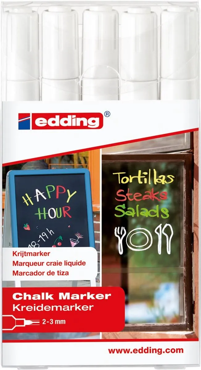 edding E-4095 Witte Krijtmarker