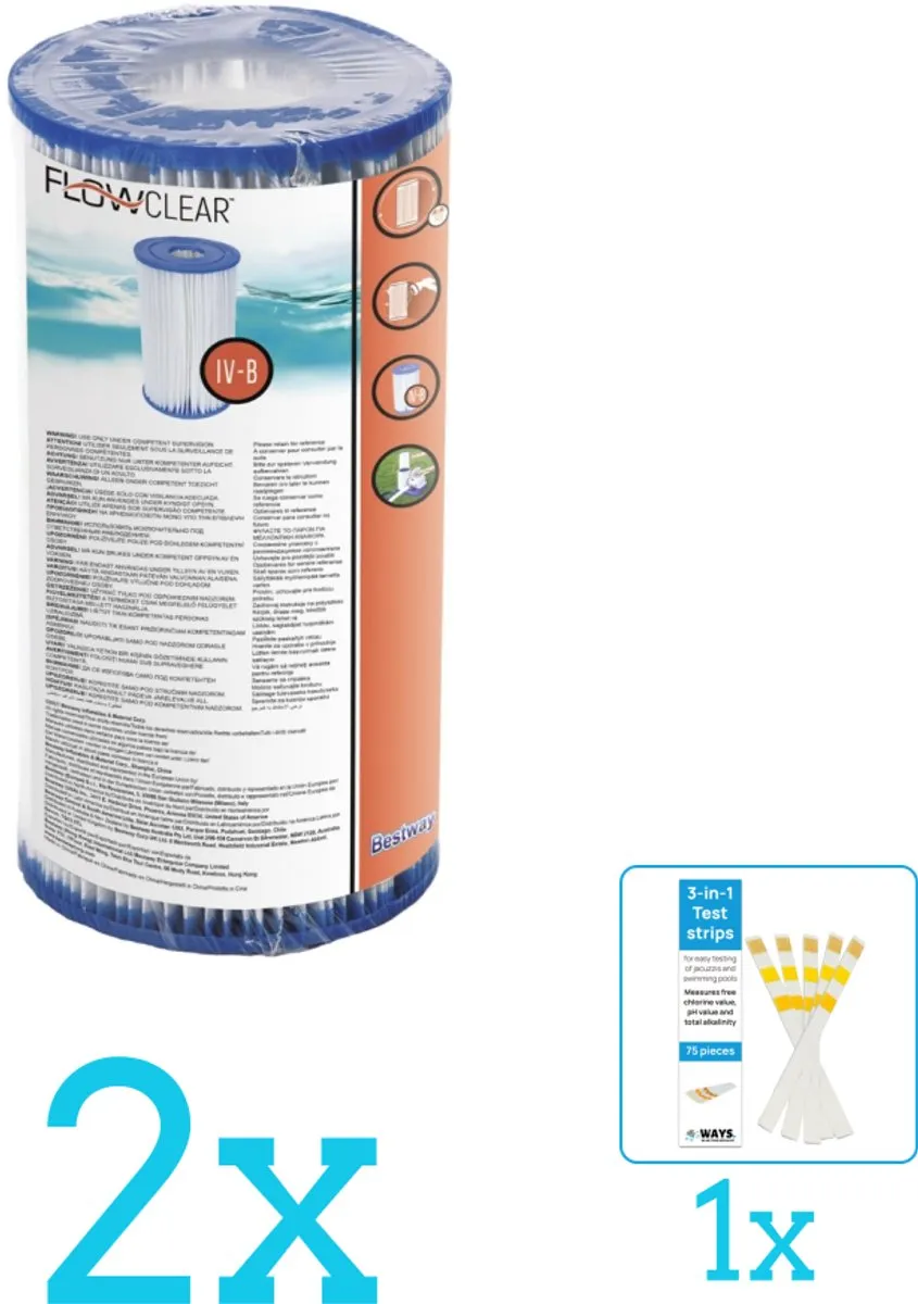 Bestway Flowclear Filtercartridge Type IV 58095-Wit