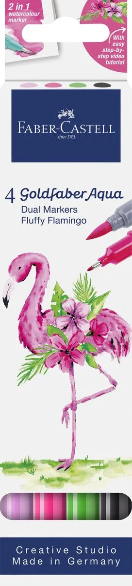 Faber-Castell Goldfaber Duo Aquarelmarker 4 Stuks
