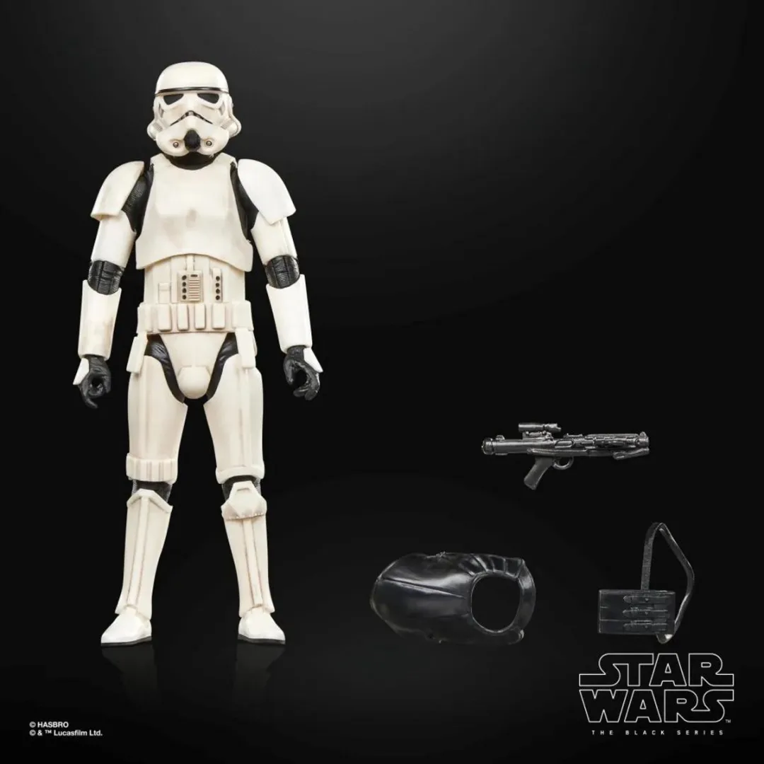 Hasbro Star Wars The Mandalorian & Grogu Stormtrooper - 15cm - Zwart/Wit - afbeelding 6 van 6