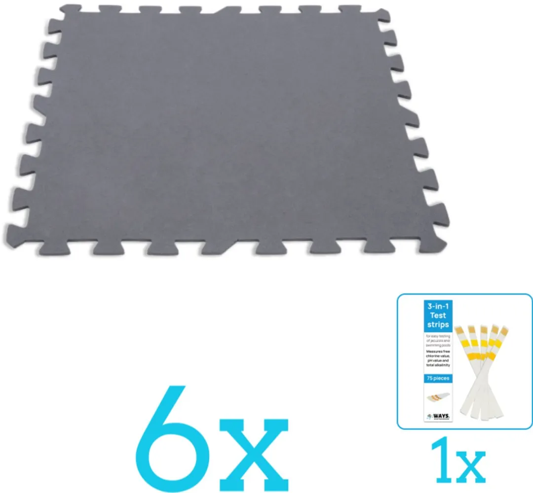 Intex Zwembadtegels 50x50cm 6-delig - Blauw