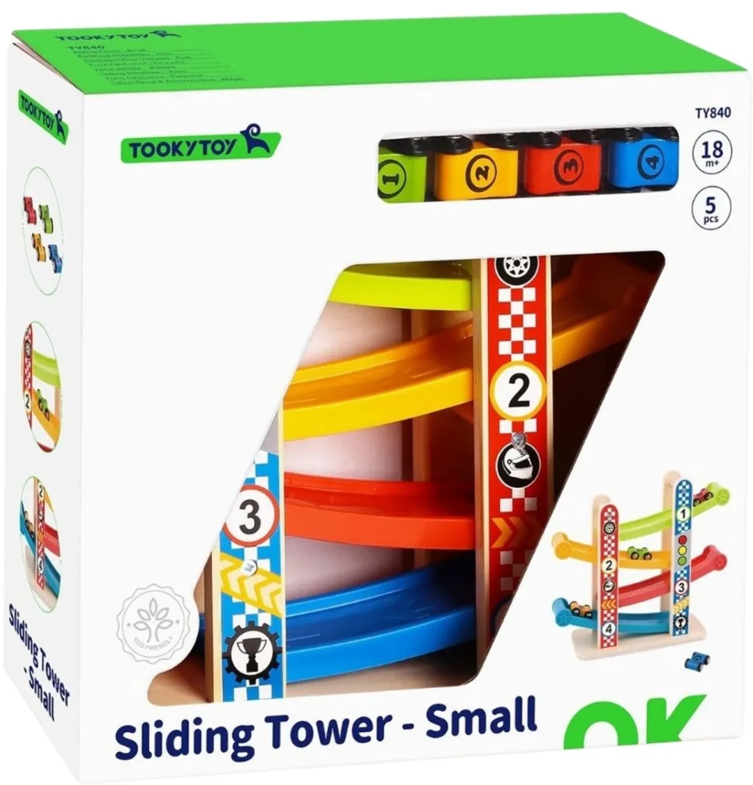 Tooky Toy Houten Knikkerbaan Multicolor