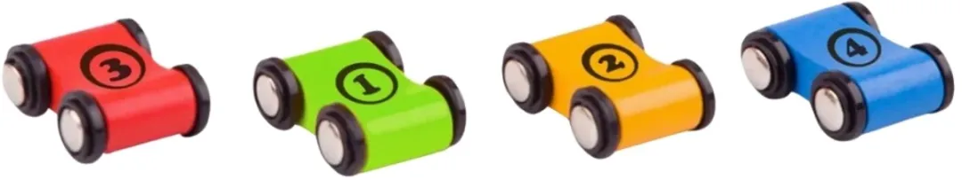 Tooky Toy Houten Knikkerbaan Multicolor - 5-delig