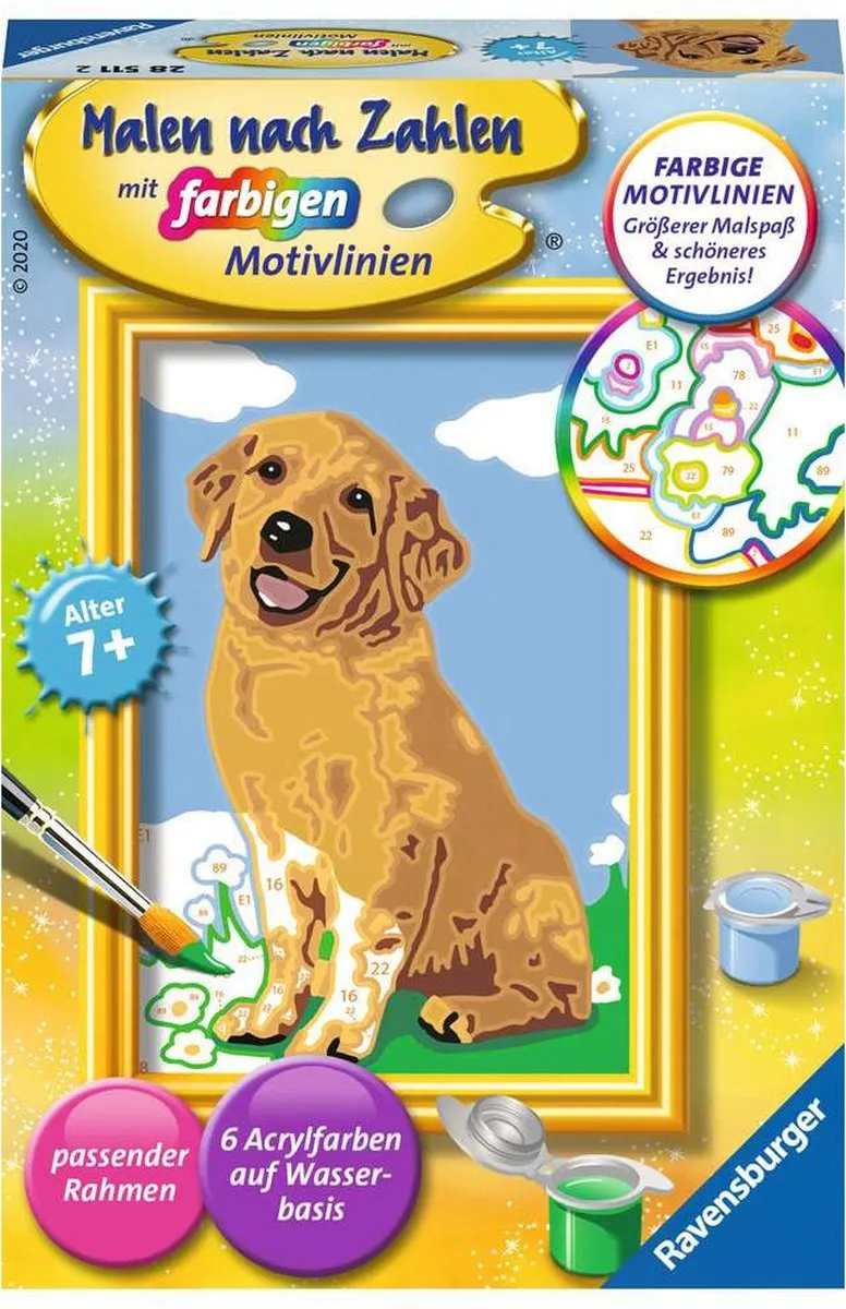 Ravensburger Schilderen op Nummer Golden Retriever 28511