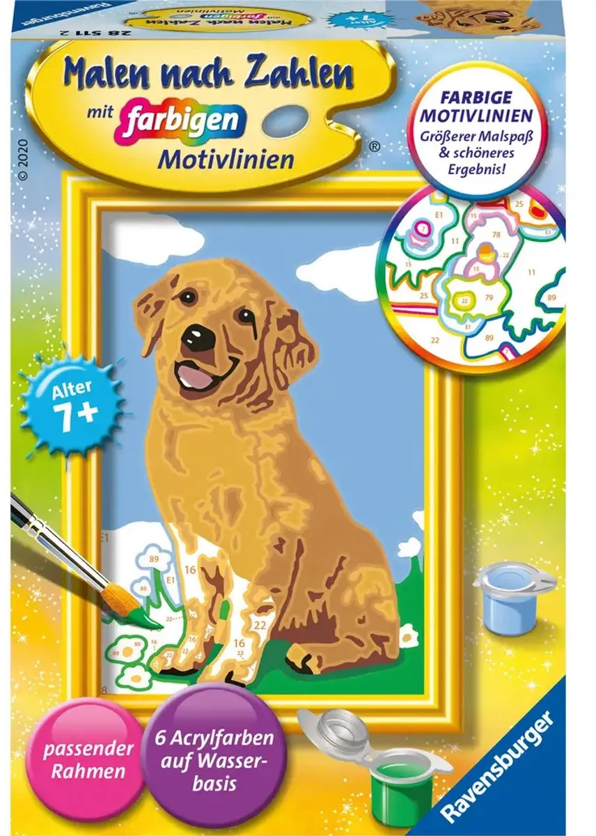 Ravensburger Schilderen op Nummer Golden Retriever 28511