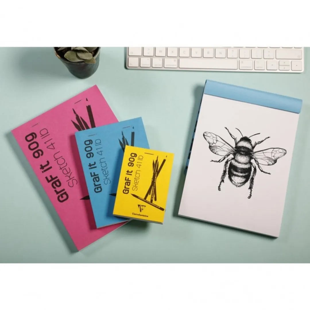 Clairefontaine Graf'It A6 Schetsblok - 80 Vel - Gekleurd