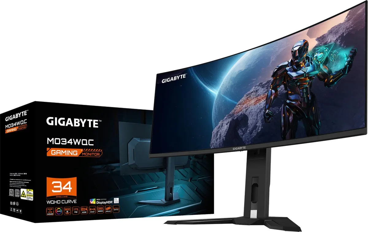 Gigabyte MO34WQC Curved Ultrawide OLED Gaming Monitor 34" - 175Hz