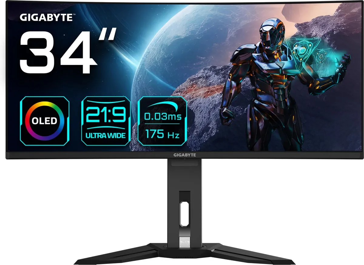 Gigabyte MO34WQC Curved Ultrawide OLED Gaming Monitor 34"
