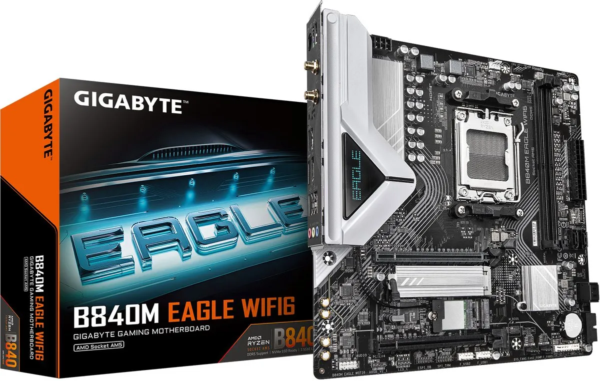 Gigabyte B840M Eagle WiFi6 AM5 Micro-ATX Moederbord