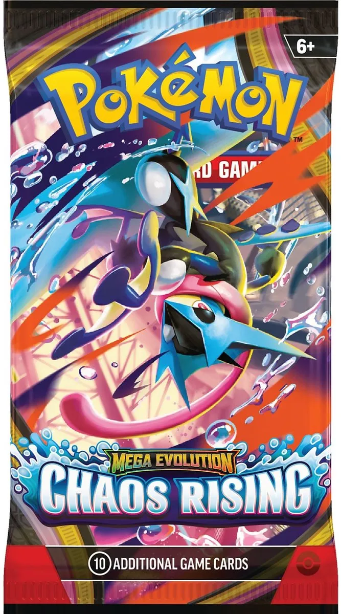 Pokémon TCG Mega Evolution Chaos Rising Booster - 10 Kaarten
