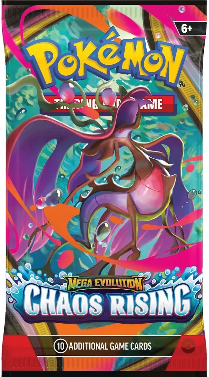 Pokémon TCG Mega Evolution Chaos Rising Booster - 10 Kaarten