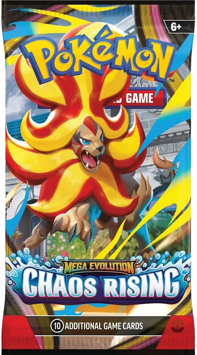 Pokémon TCG Mega Evolution Chaos Rising Booster - 10 Kaarten