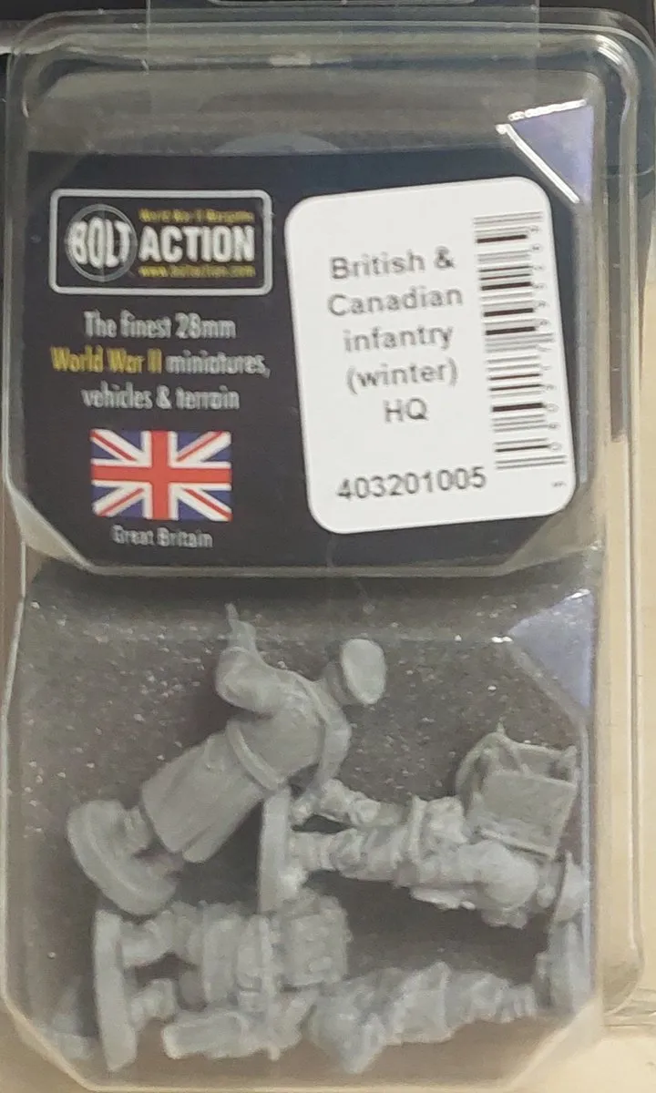 Warlord Games British and Canadian Infantry Winter HQ Bolt Action