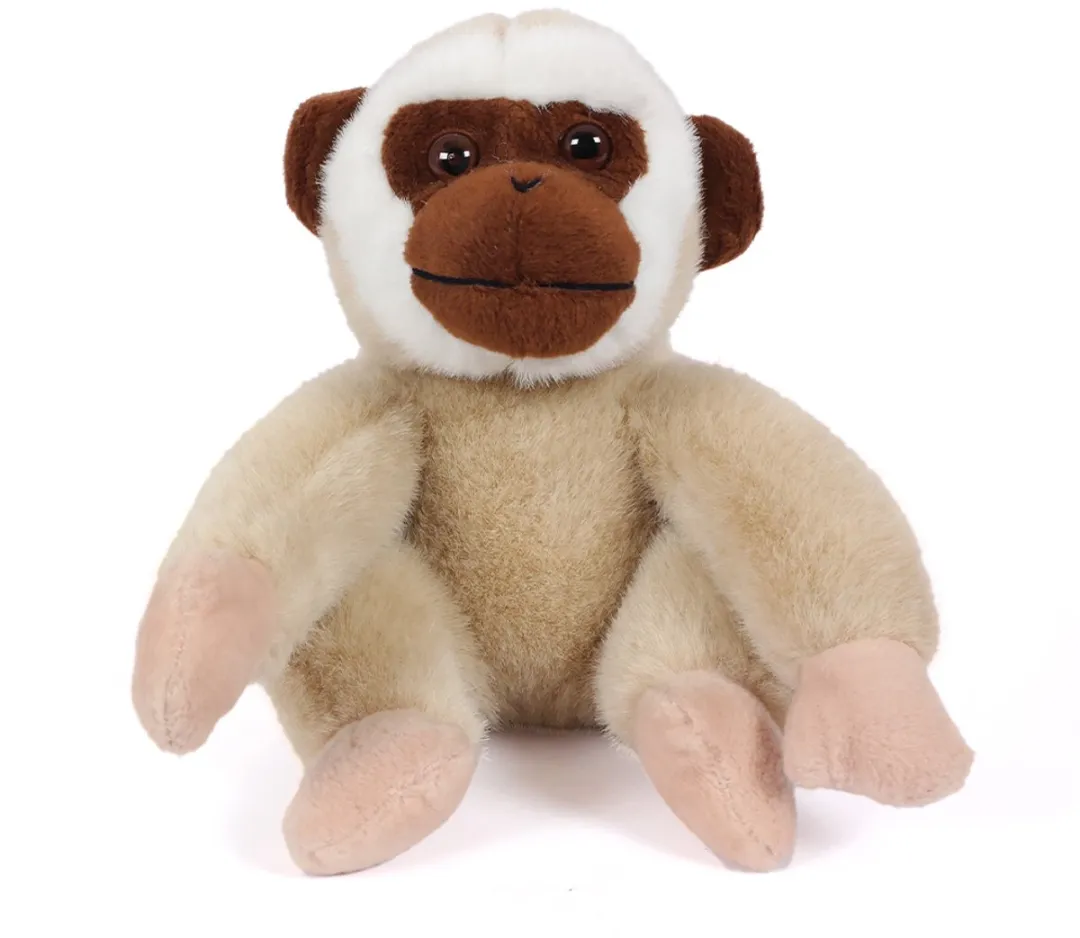 PIA Soft Toys Gibbon Knuffelaap - Crème - 24cm