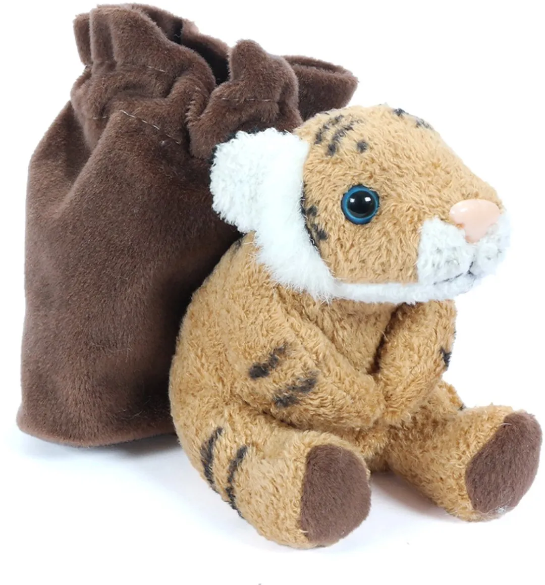 PIA Soft Toys Pluche Tijger Knikkerzak 12cm