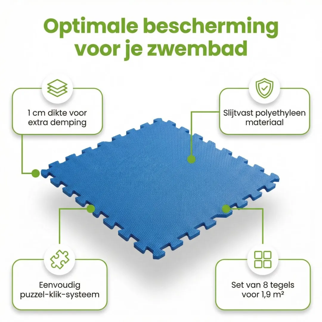 Intex Zwembadtegels 50x50cm - 24 Stuks (8x3) - Grijs