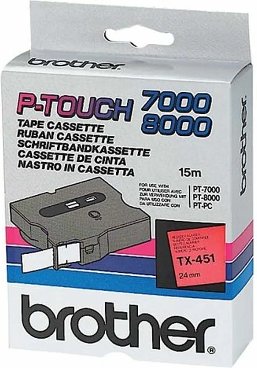 Brother TX-451 Cartridge - Zwart/Rood - 100ml