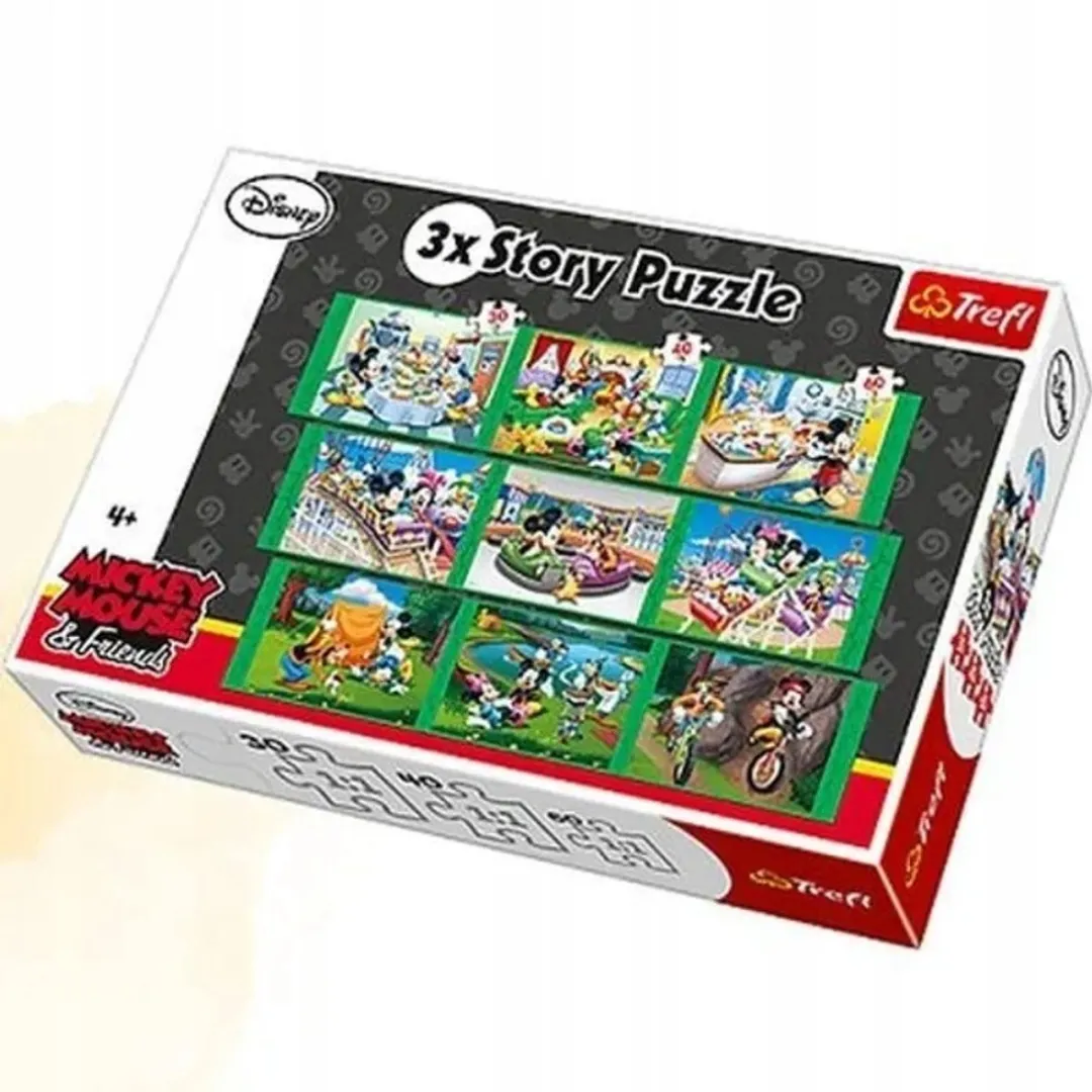Trefl Mickey Mouse 3-in-1 Verhaalpuzzel 130 Stukjes