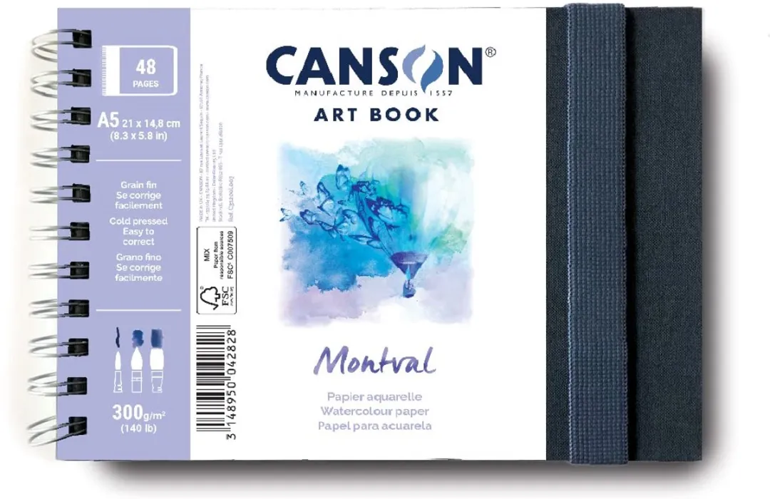 Canson Montval A5 Schetsboek Aquarelpapier 300g