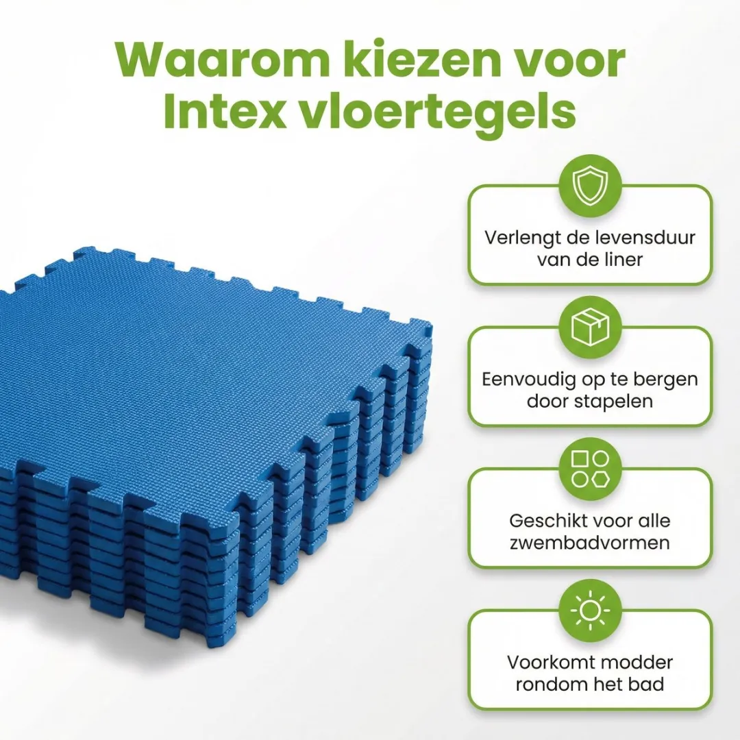 Intex Zwembadtegels 50x50cm 13-delig - Blauw