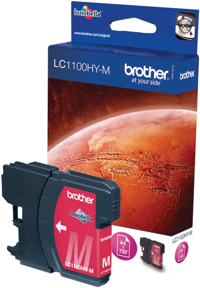Brother LC1100HYM Magenta XL Inktcartridge - 10.1ml