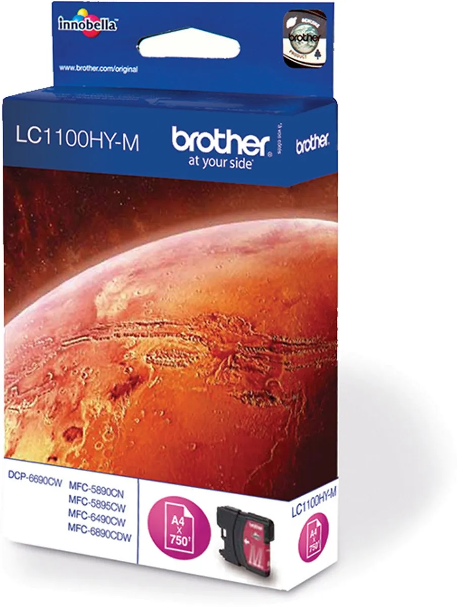 Brother LC1100HYM Magenta XL Inktcartridge - 10.1ml