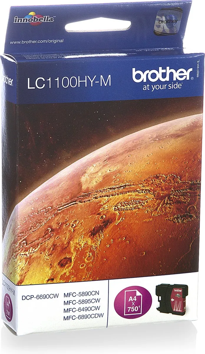 Brother LC1100HYM Magenta XL Inktcartridge - 10.1ml