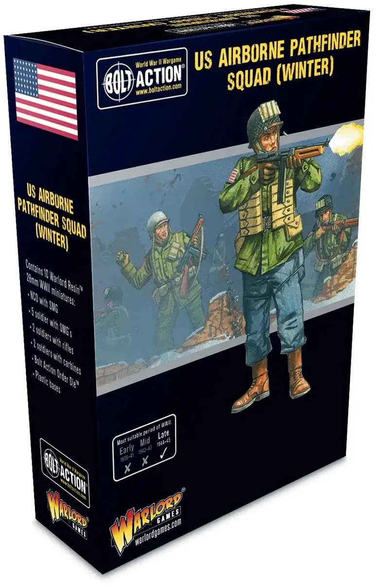 Warlord Games US Airborne Pathfinder Squad Winter Bolt Action