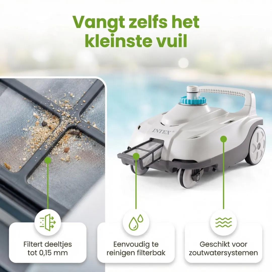 Intex ZX100 Zwembadstofzuiger - Automatisch - Grijs