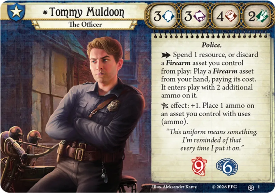 Asmodee Arkham Horror Tommy Muldoon Investigator Deck FFAHC101