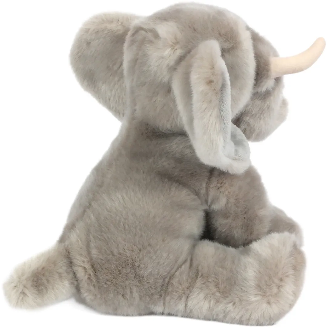 PIA Soft Toys Pluche Olifant 30cm - Grijs/Wit