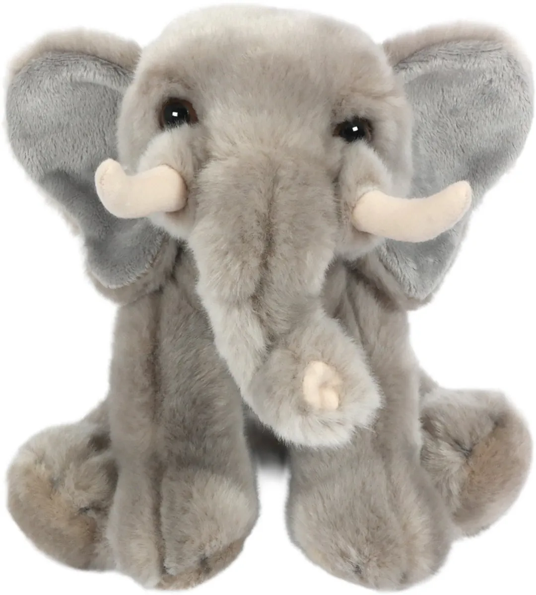 PIA Soft Toys Pluche Olifant 30cm - Grijs/Wit