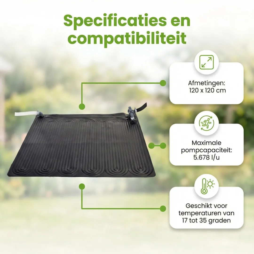 Intex Solar Mat 28685 Verwarmingsmat - 7-delig - Zwart