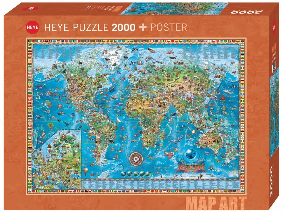 Heye Amazing World Puzzel 2000 Stukjes - Meerkleurig