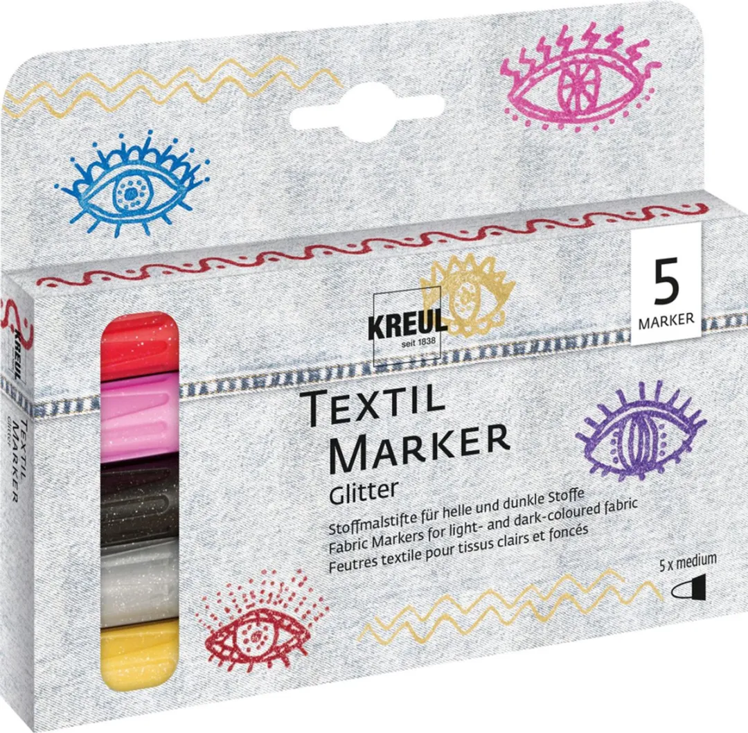Kreul Glitterstiften Textielpunt