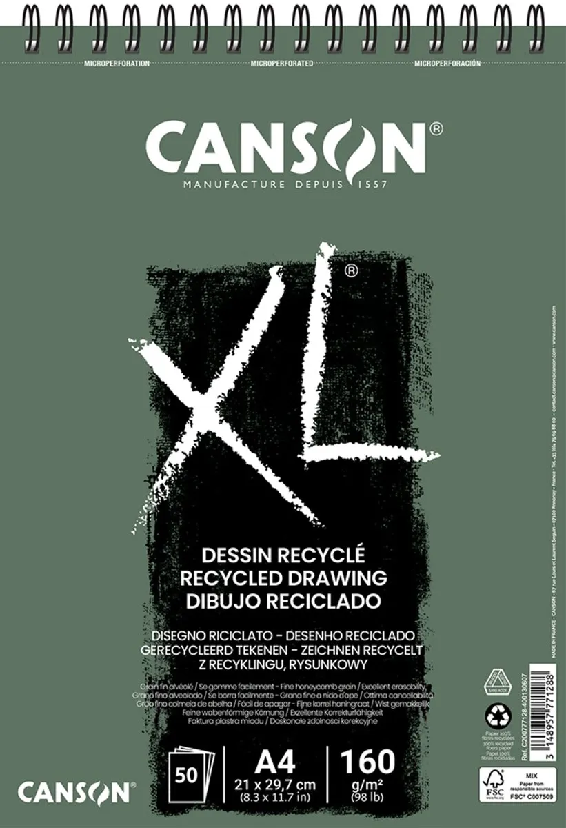 Canson XL Gerecycled Schets- en Studieblok A5