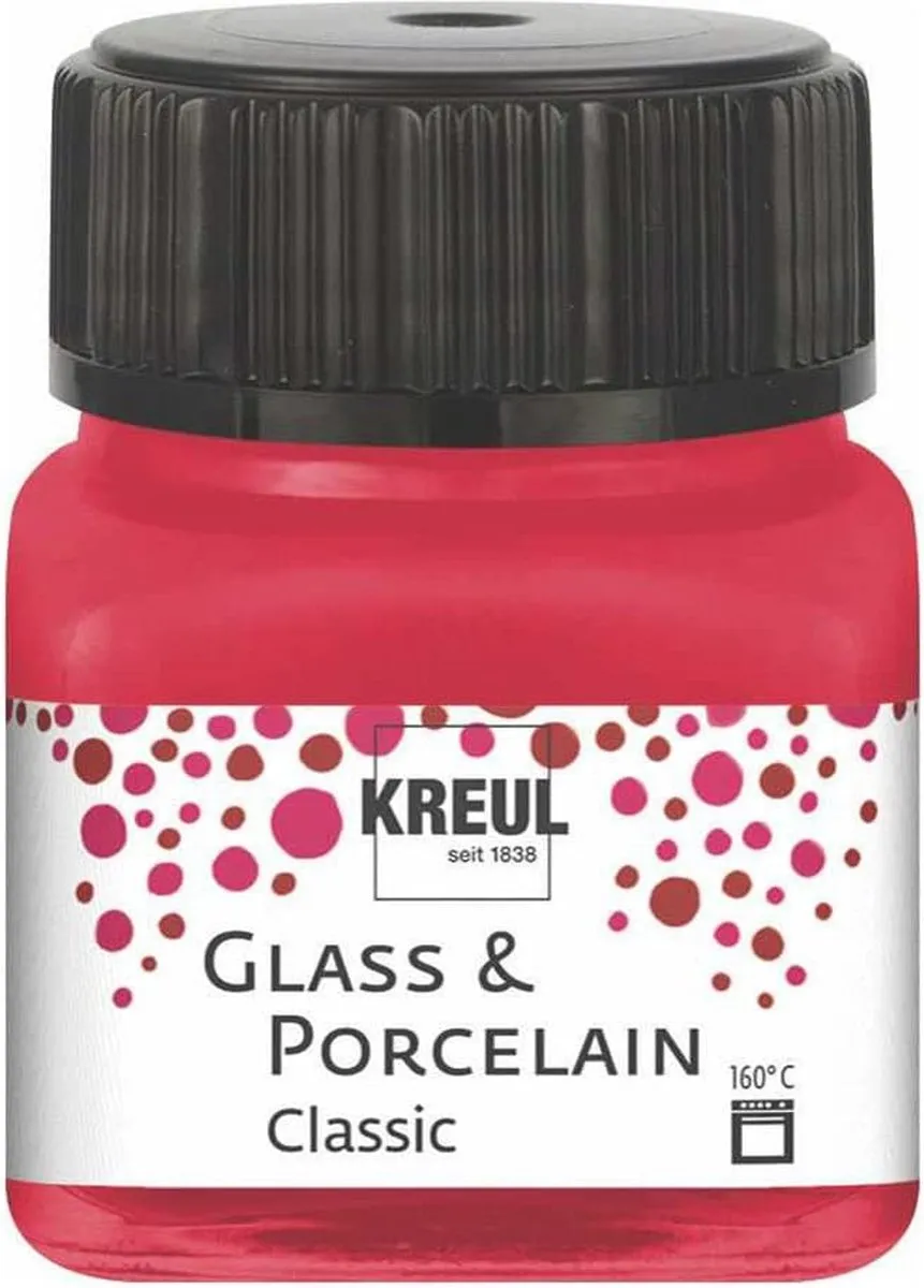 Kreul Glasverf Porselein Karmijnrood 20ml